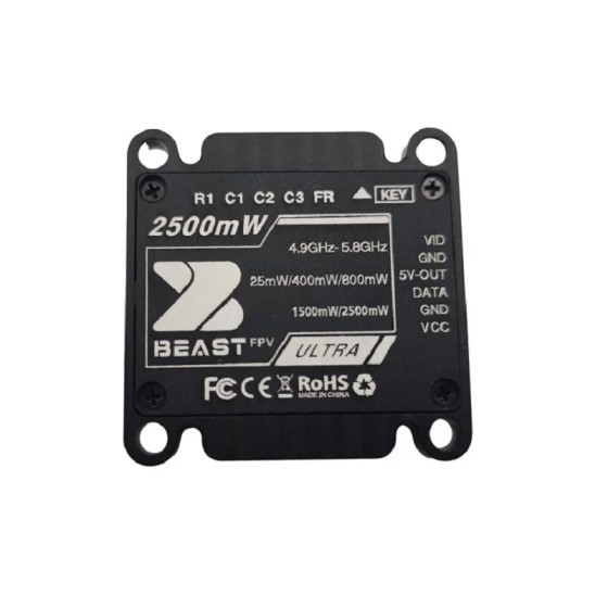 Original BeastFPV 4.9G 5.8GHz 64ch 2.5W High Power VTX Video for Racing Drones Essential Accessory